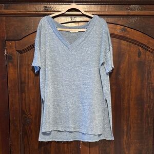 Entro Blue V-Neck Tunic Top